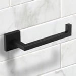 Nameeks NNBL0055 Toilet Paper Holder, Square, Wall Mounted, Black